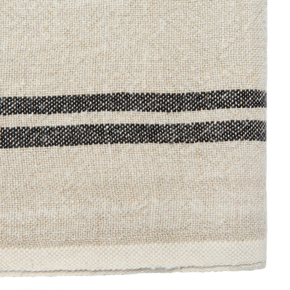 Khadhi Linen Natural & Black Towels