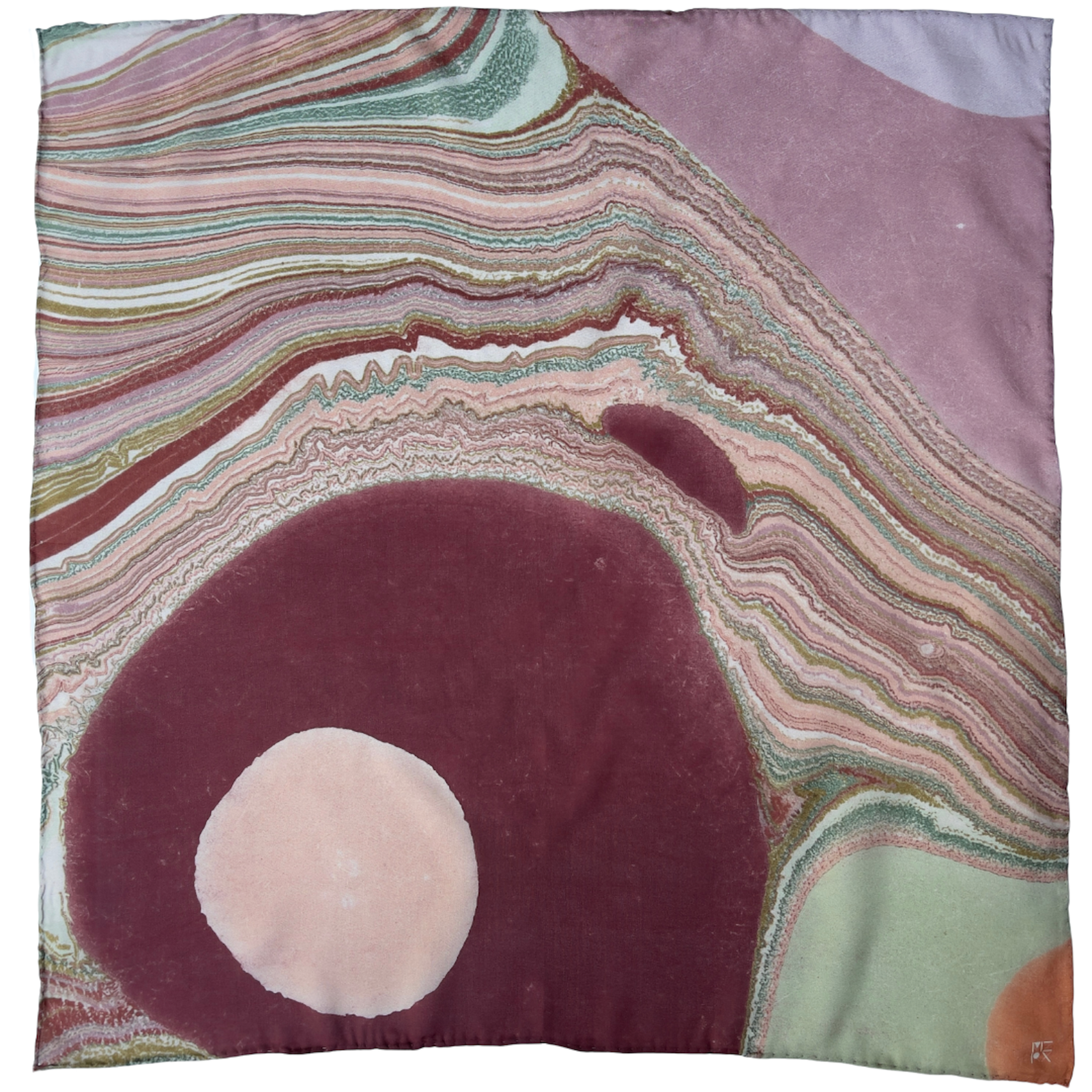 Silk Marbled Bandanas