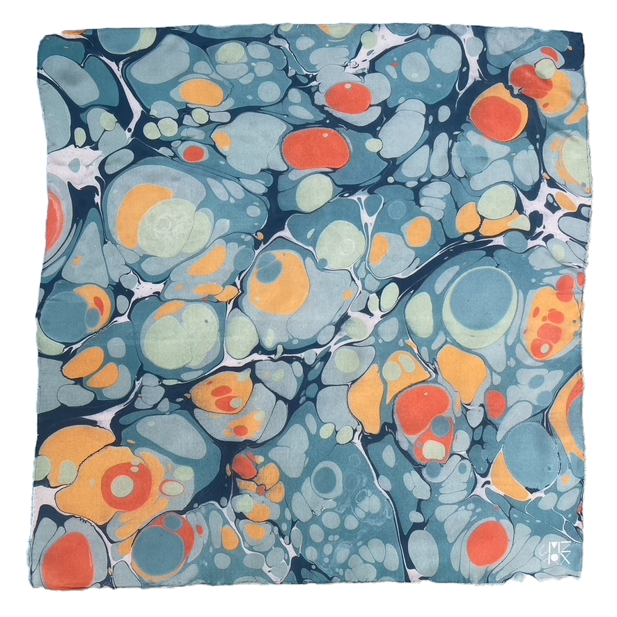 Silk Marbled Bandanas