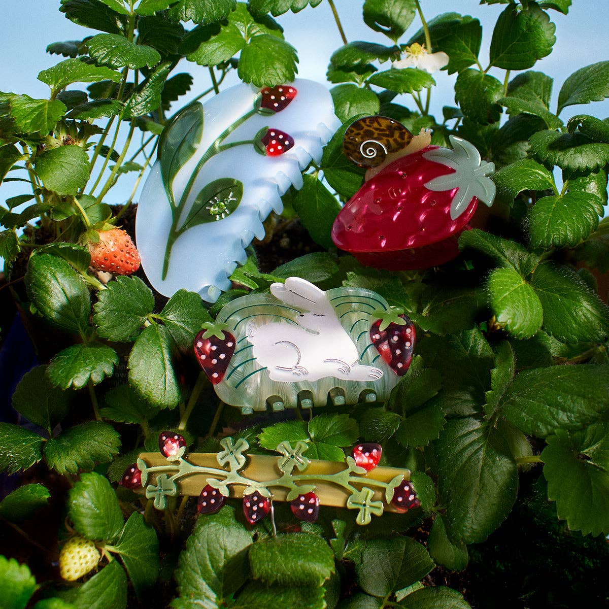 Forest Berry Jewel Hair Claw Clip