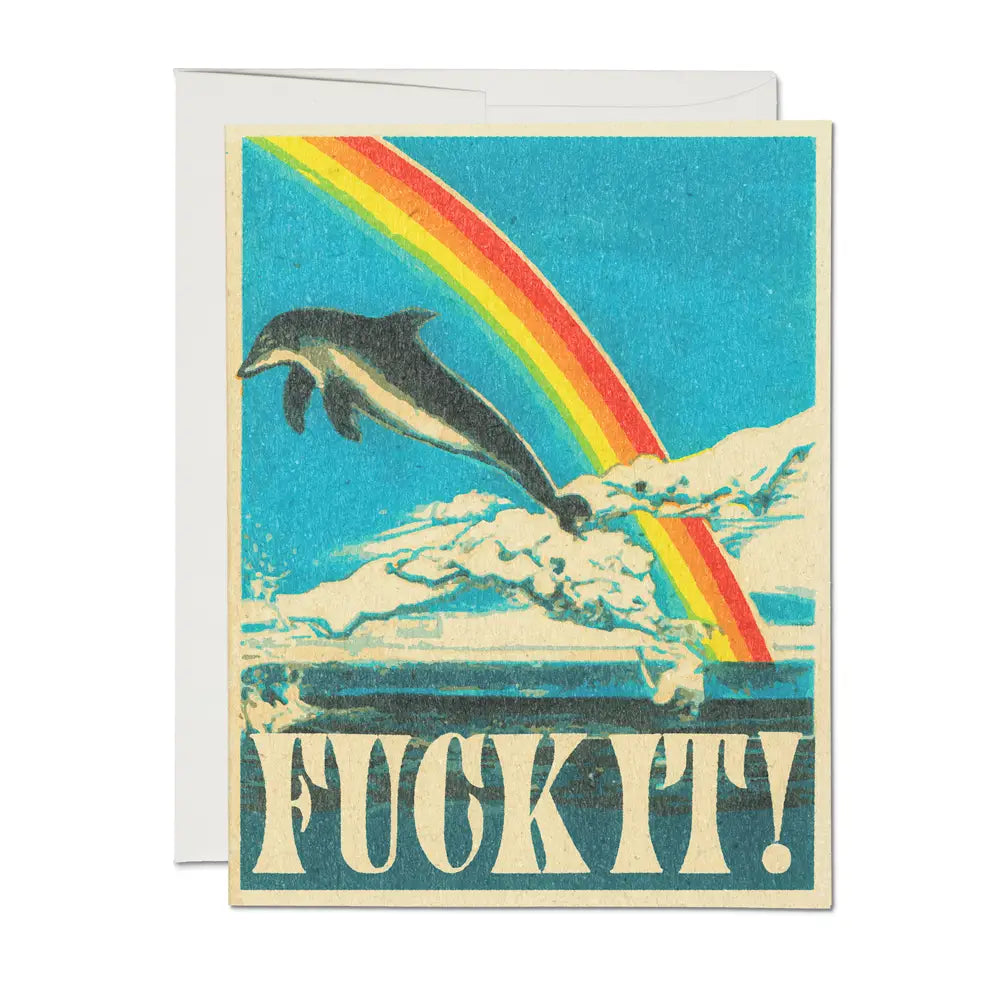 Dolphin Rainbow Card
