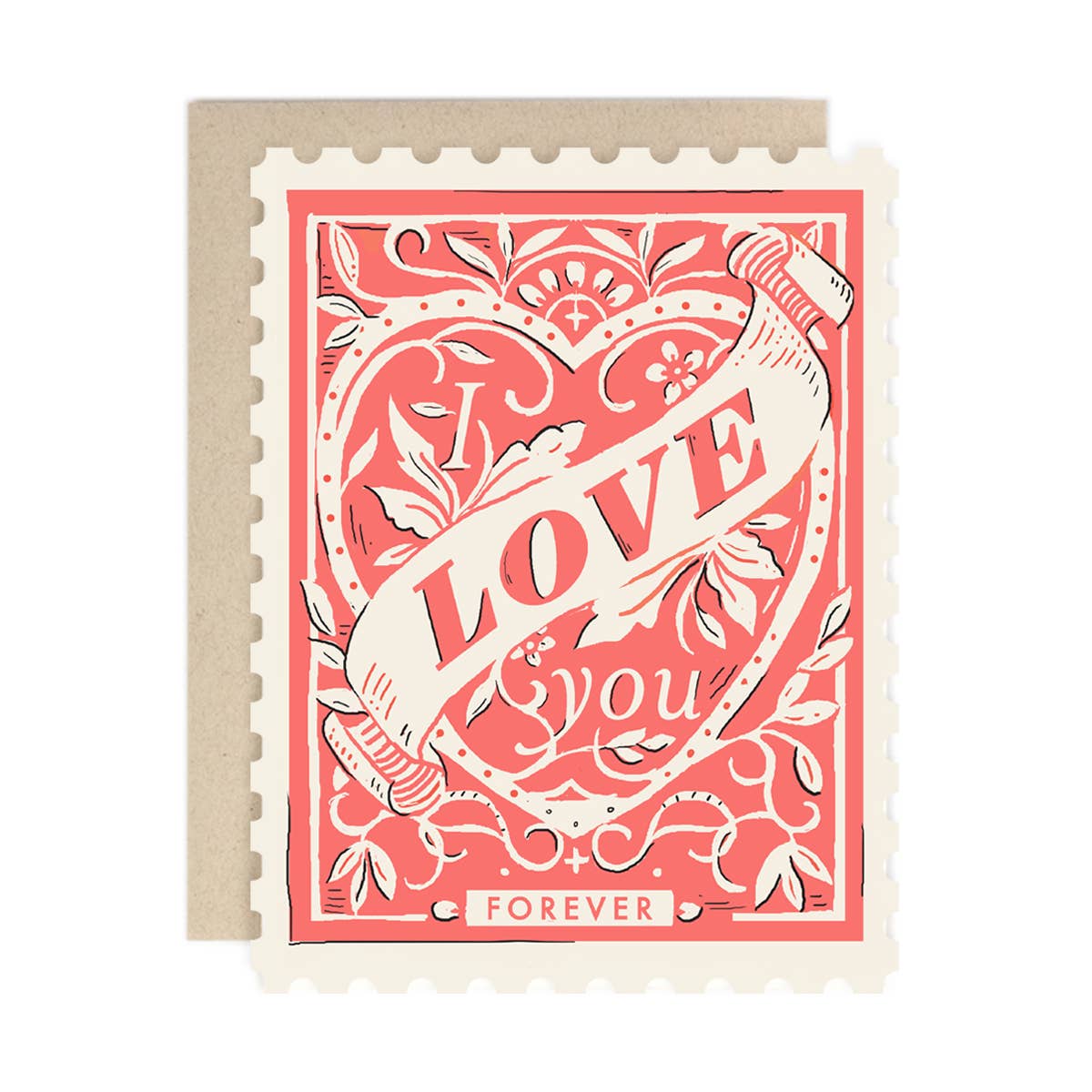 I Love You Forever Stamp Greeting Card