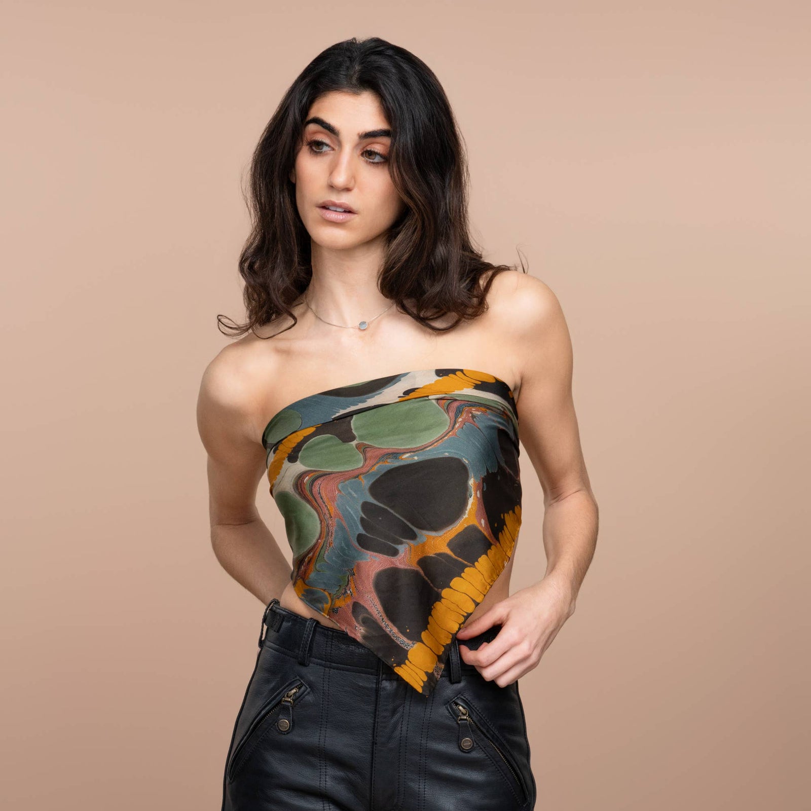 Silk Marbled Bandanas