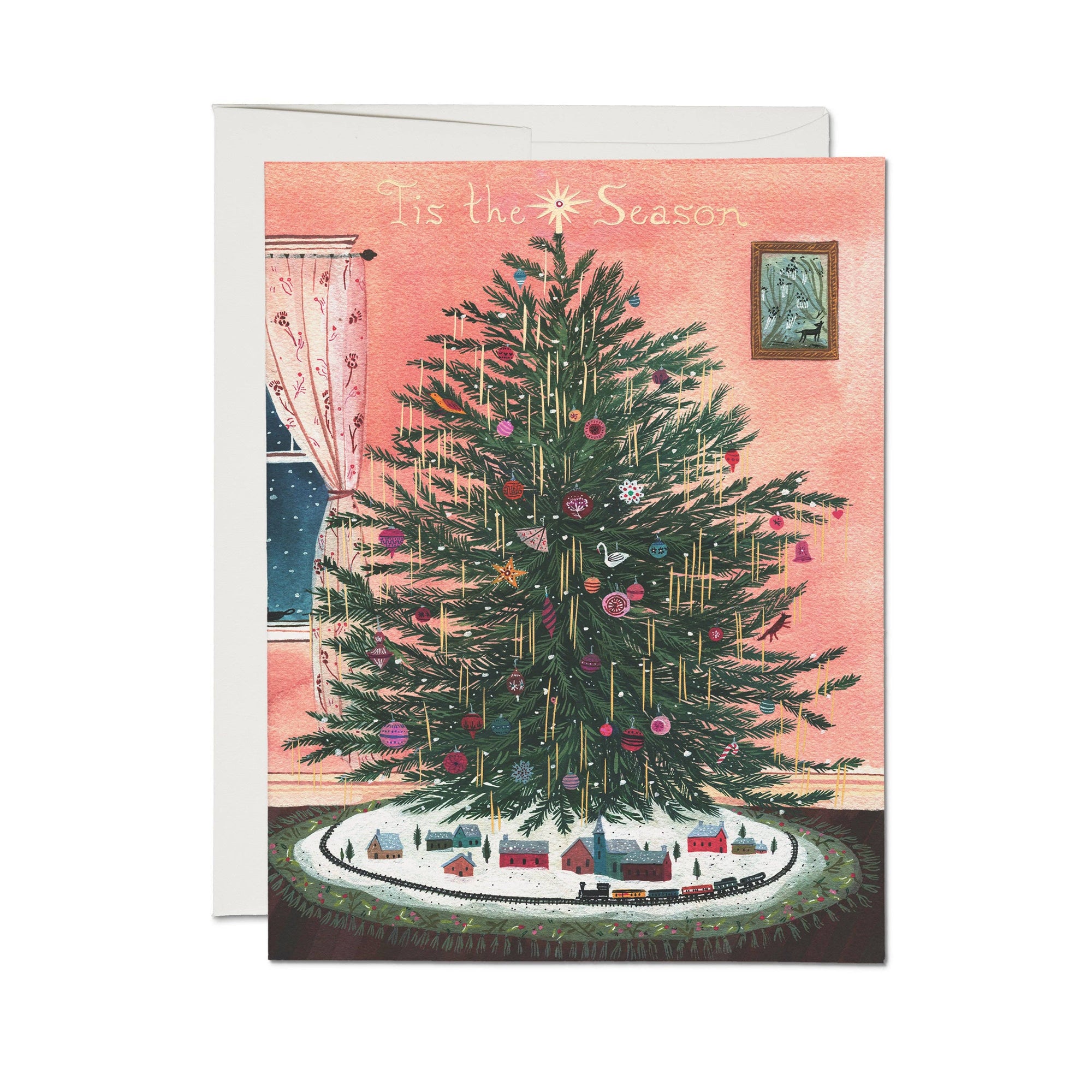 Tinsel Tree Greeting Card