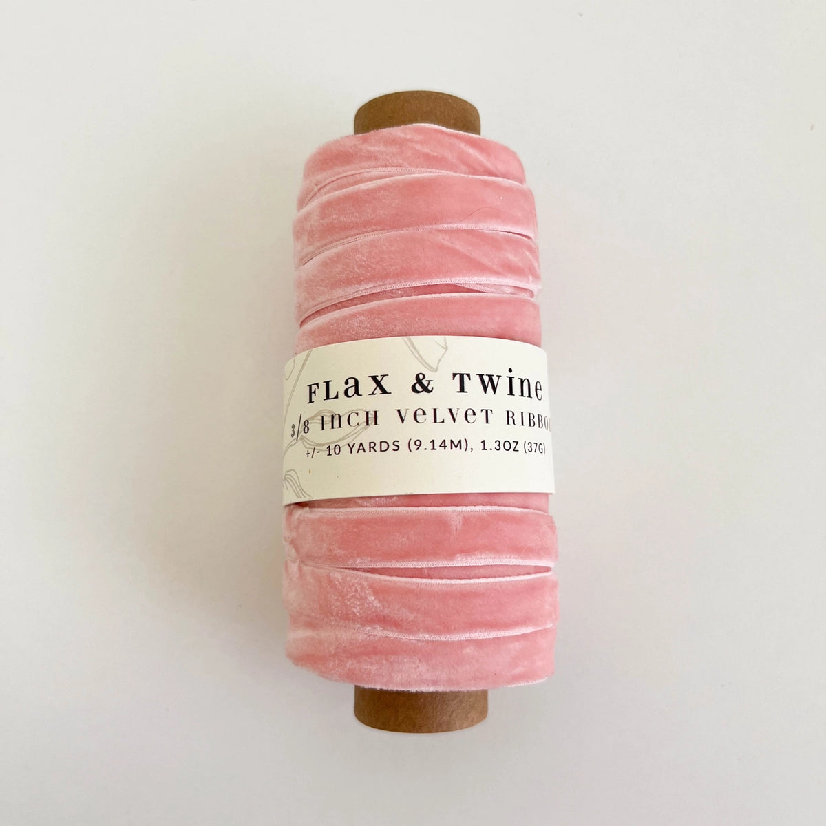 Flax & Twine 3/8" Velvet Ribbon