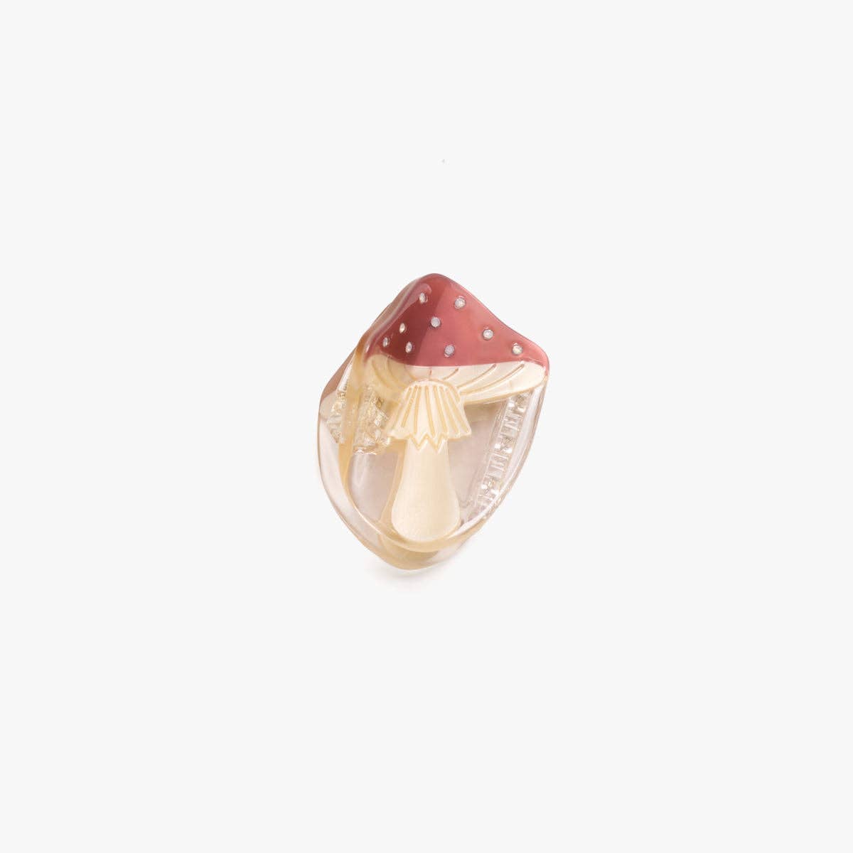 Mushroom Mini Hair Claw Clip With Rhinestones