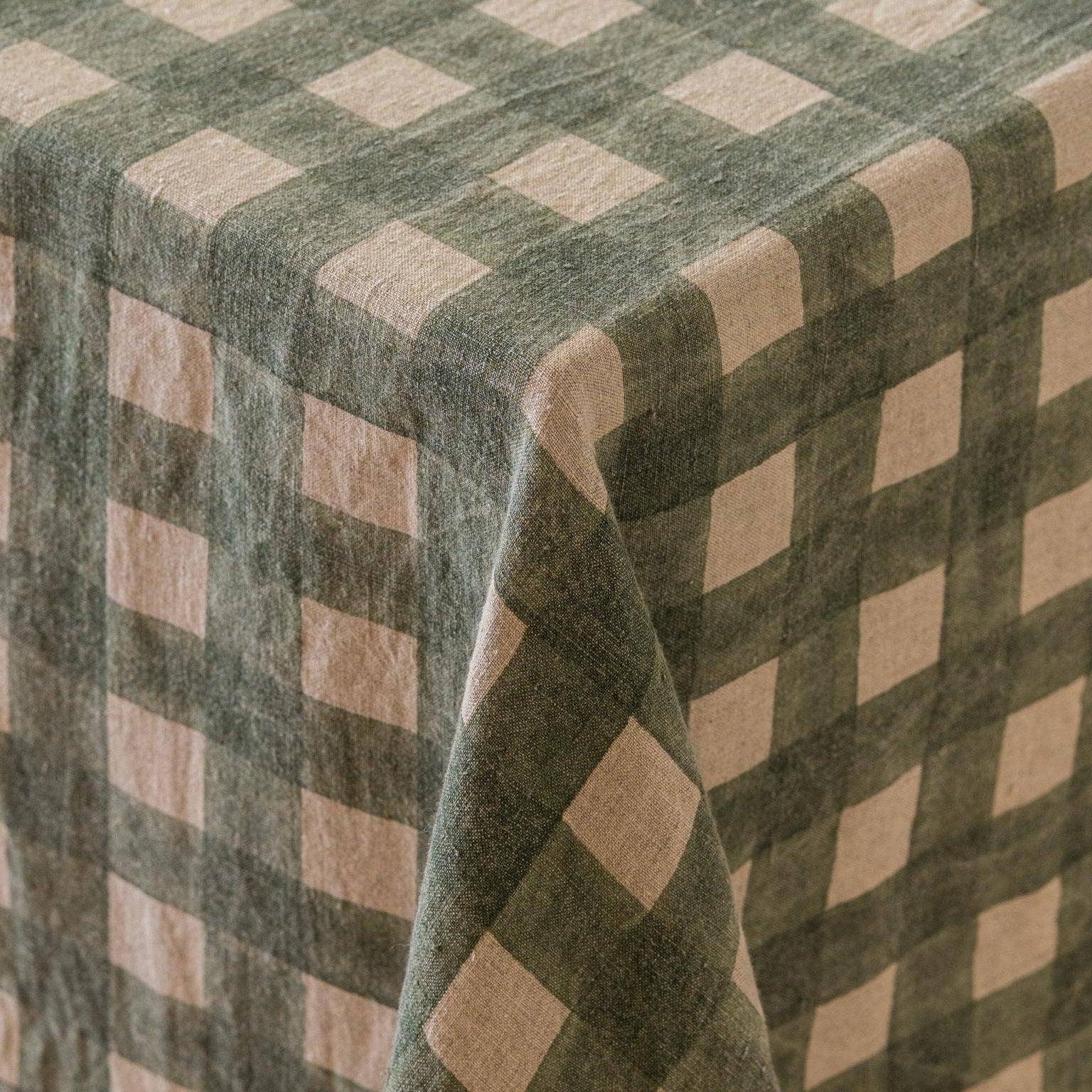 Printed Olea Linen Tablecloth