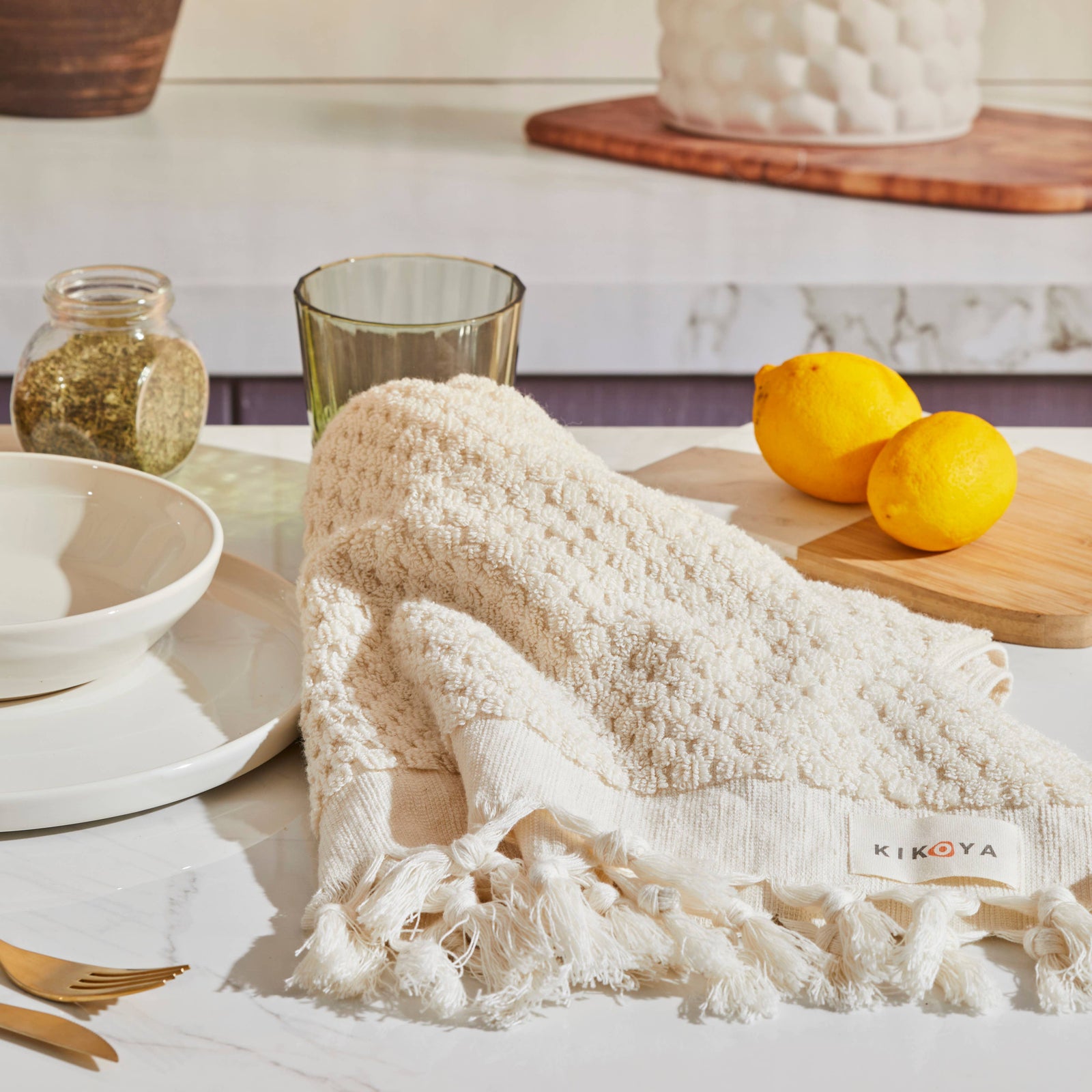 Pompom Hand Towels
