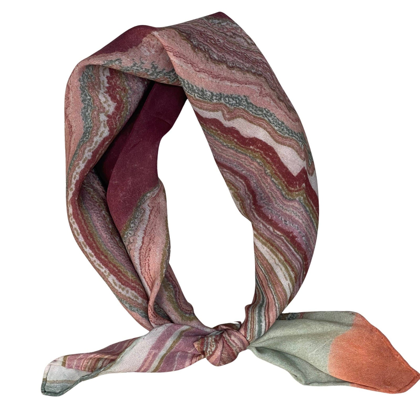 Silk Marbled Bandanas