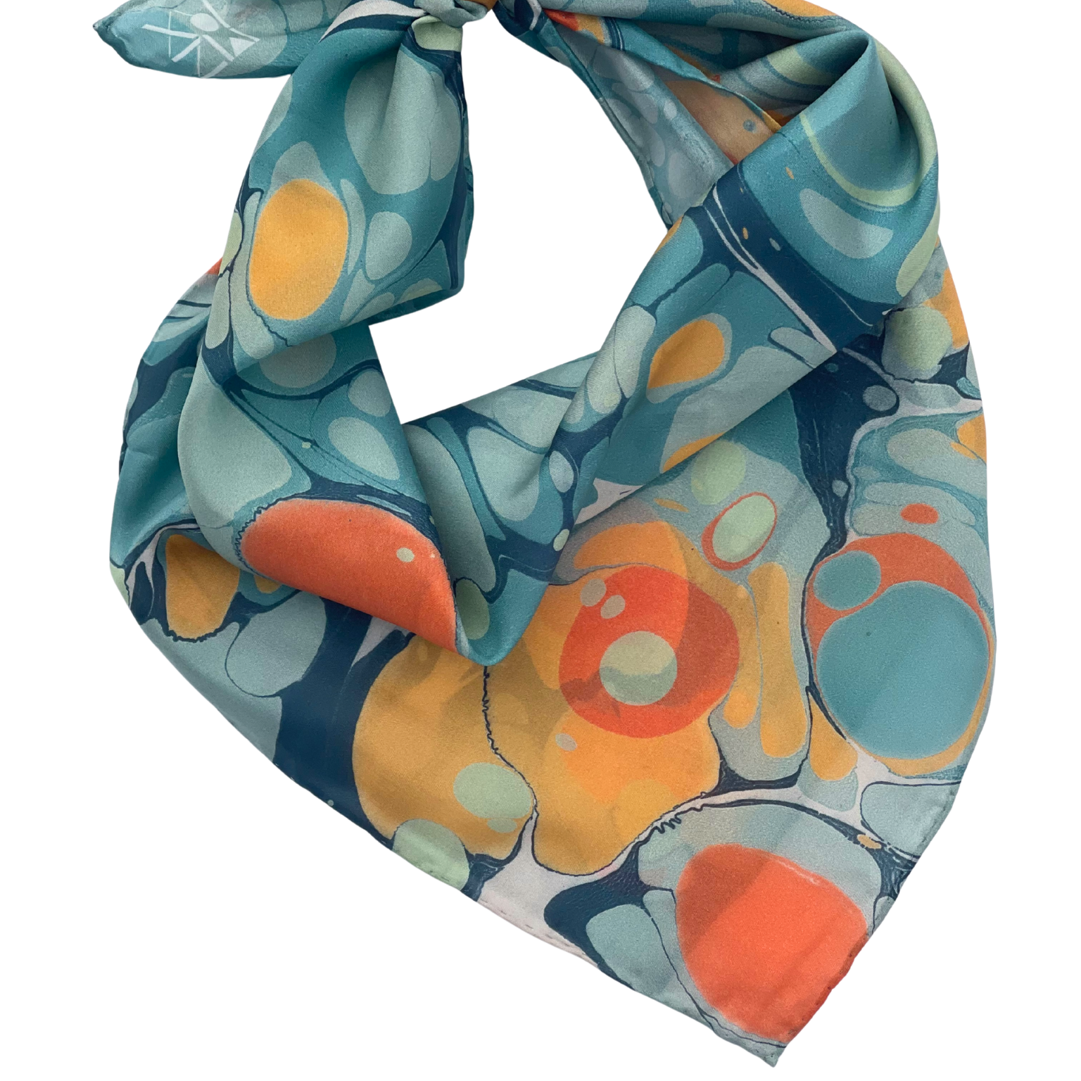 Silk Marbled Bandanas