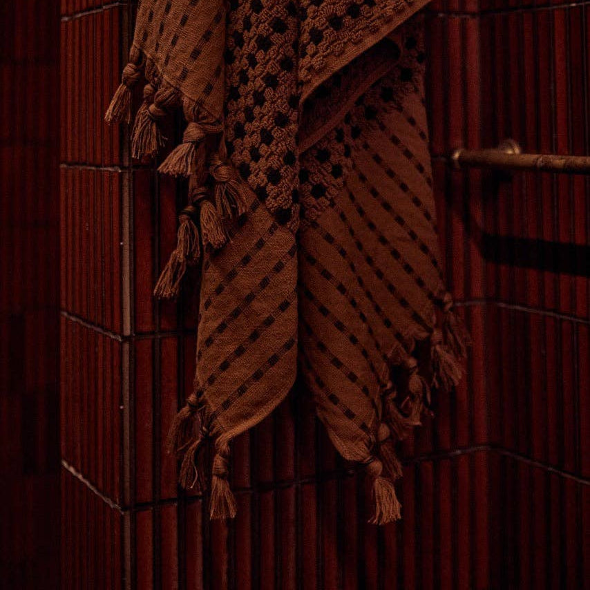 Chickpea Towel Collection | Chocolate/Black