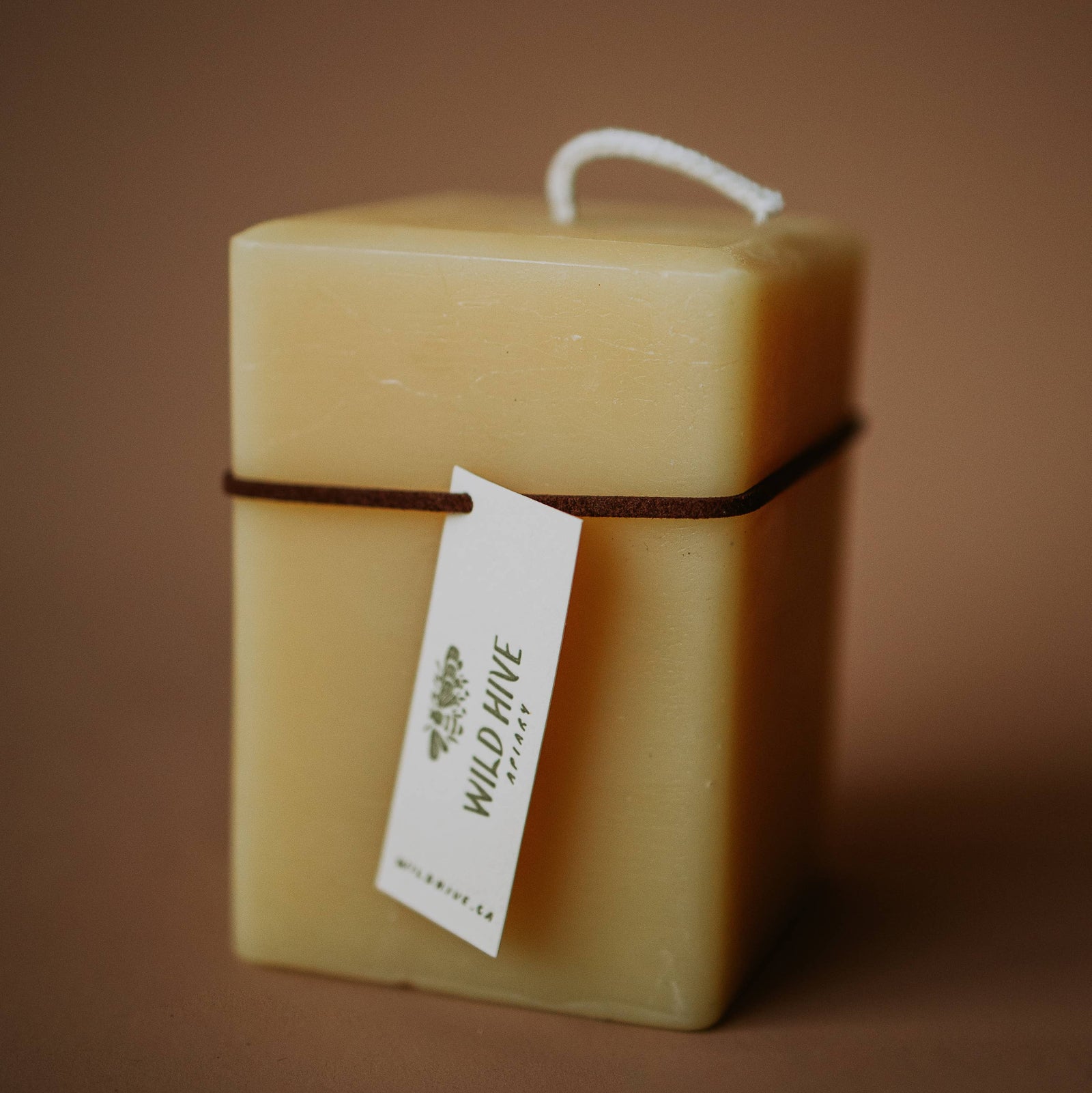 Wild Hive Square Beeswax Candle