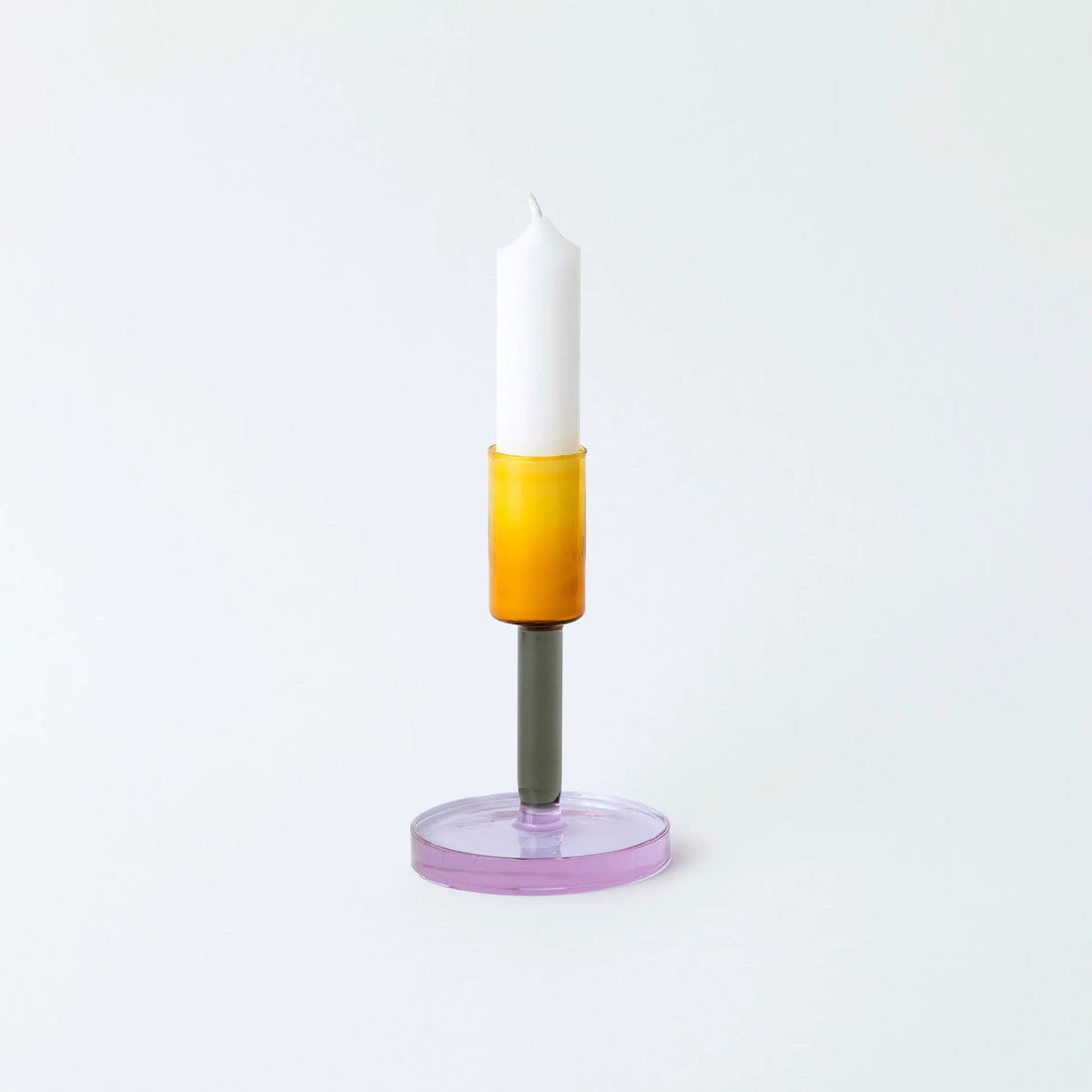 Duo Tone Glass Candlesticks