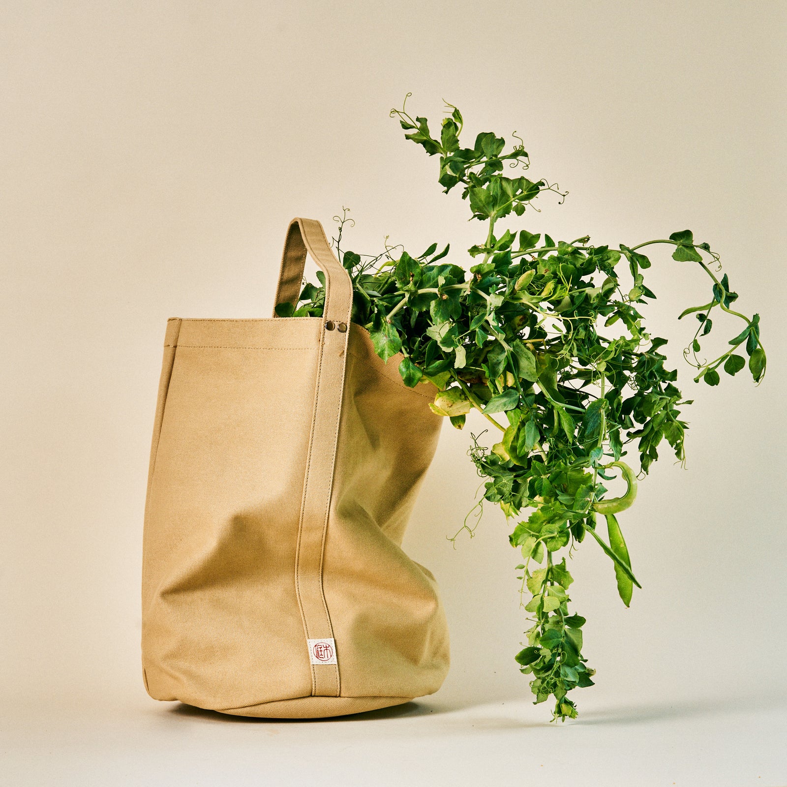 エコバッグ GREEN STUFF Full Moon Tantan Large Canvas Bag 1 canvas ivory GREEN STUFF Full Moon Tantan Large Canvas Bag 1 canvas ivory