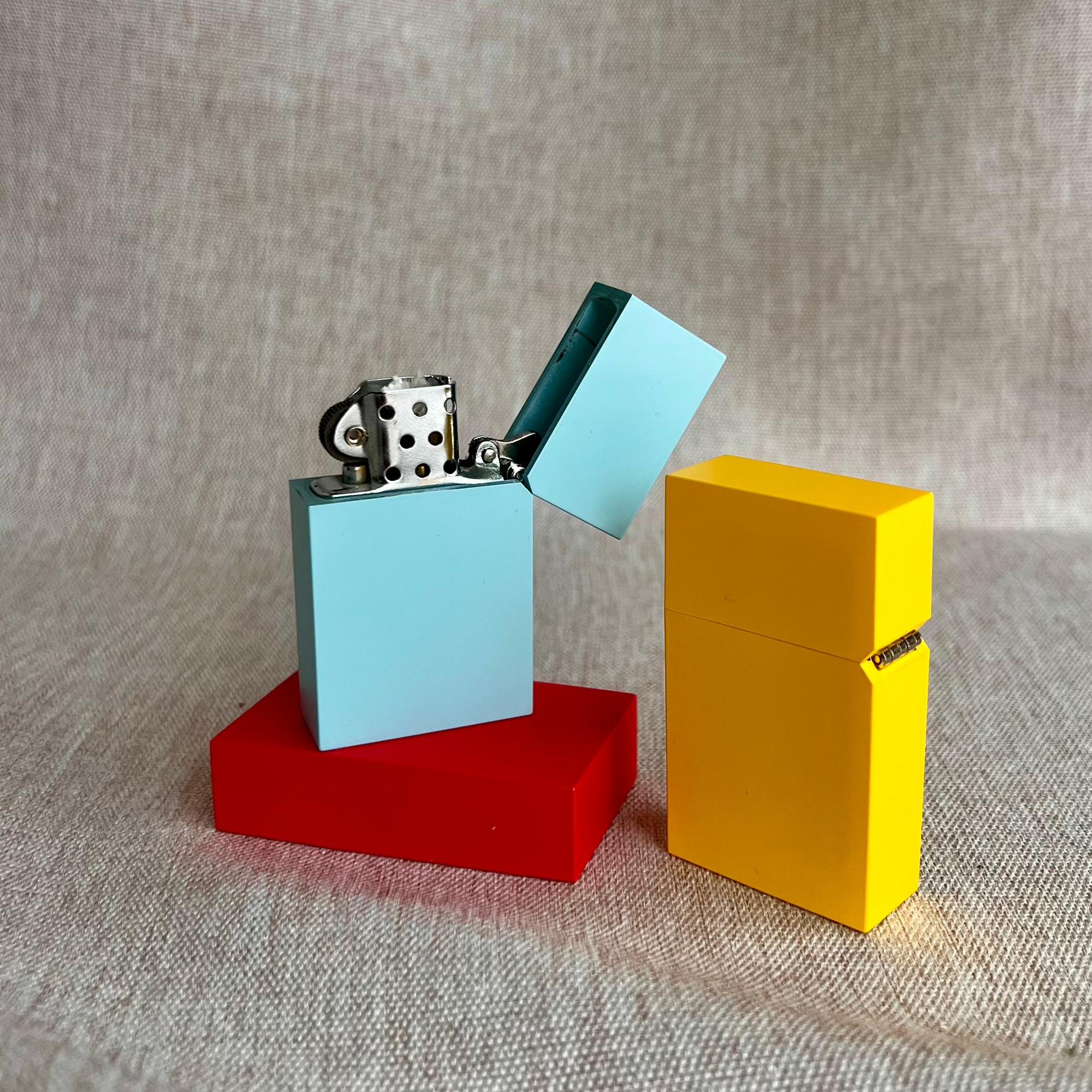 Tsubota Pearl Hard-edge Petrol Lighters - Hops Petunia Floral