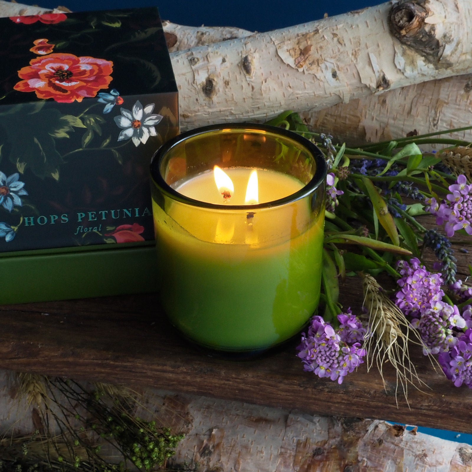 Hops Petunia Candles