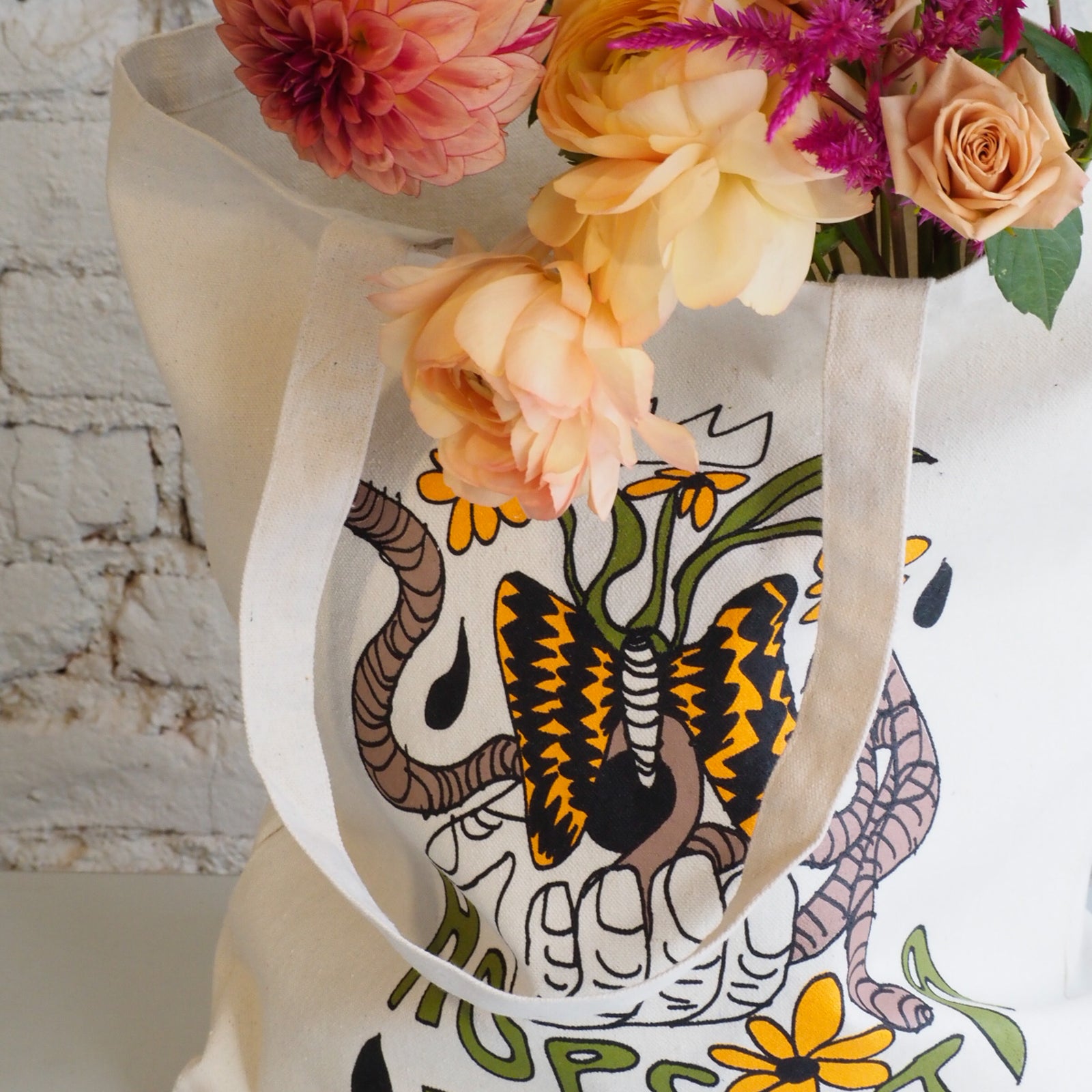 Hops Petunia Butterfly Tote