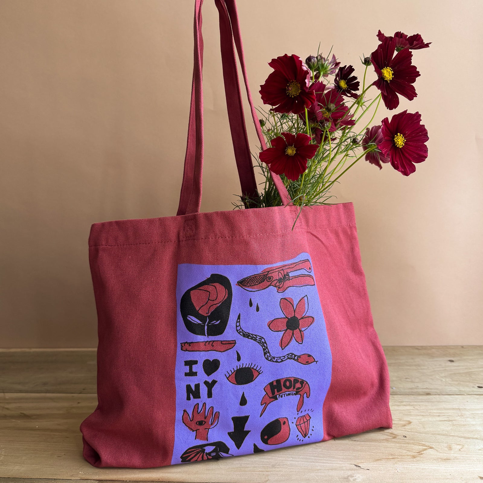 Hops Petunia Tattoo Tote