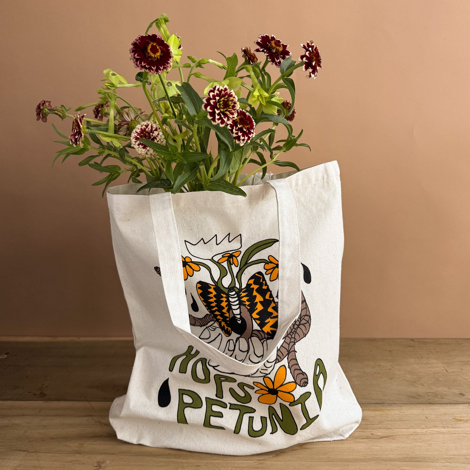 Hops Petunia Butterfly Tote