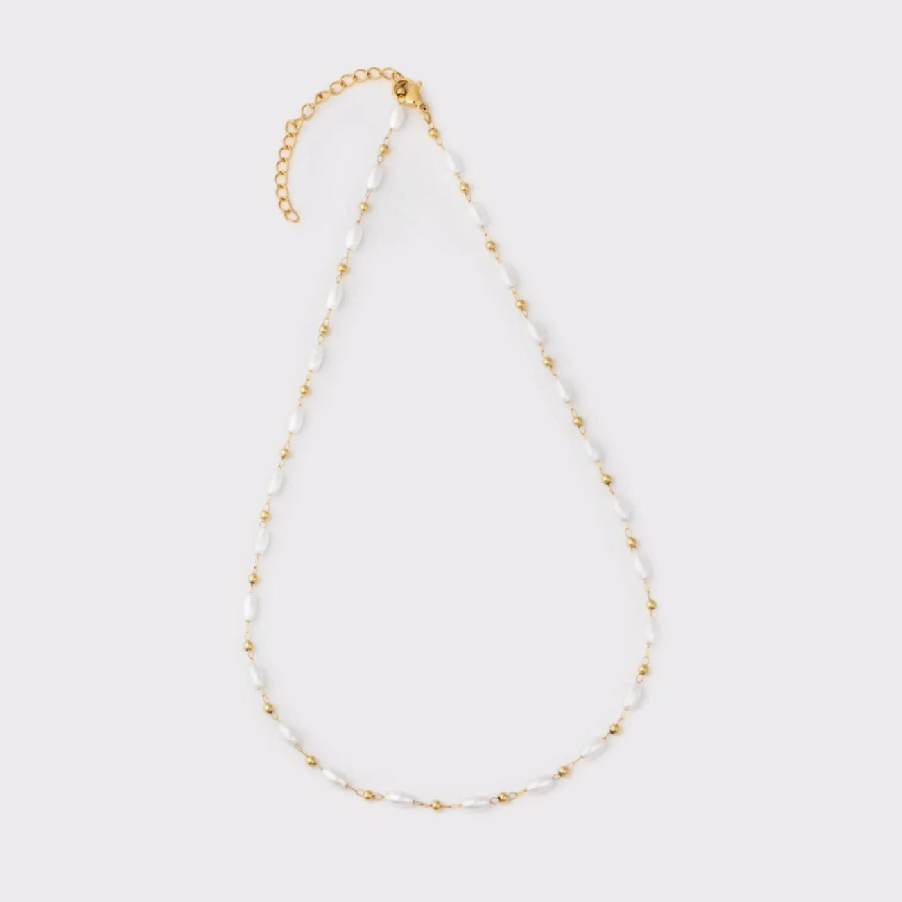Liv Bella Vita Camilla Rice Bead Pearl Necklace