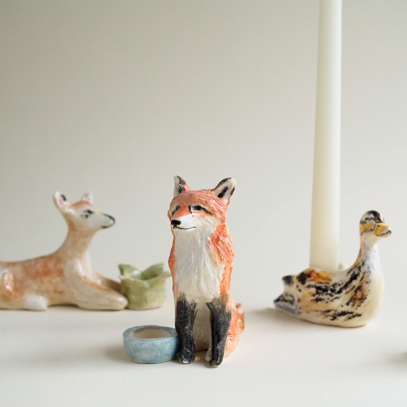 Critter Clay Candlesticks