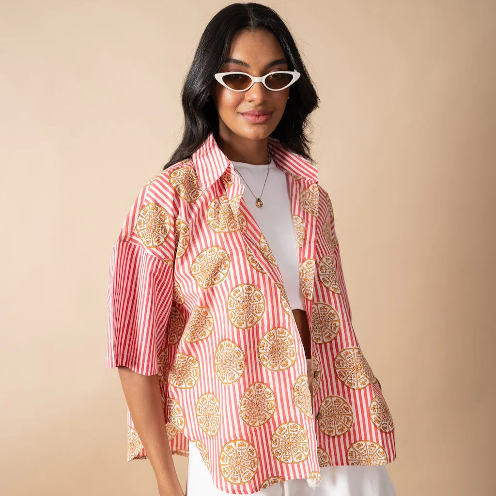 Pardesi Pomegranate Shirt
