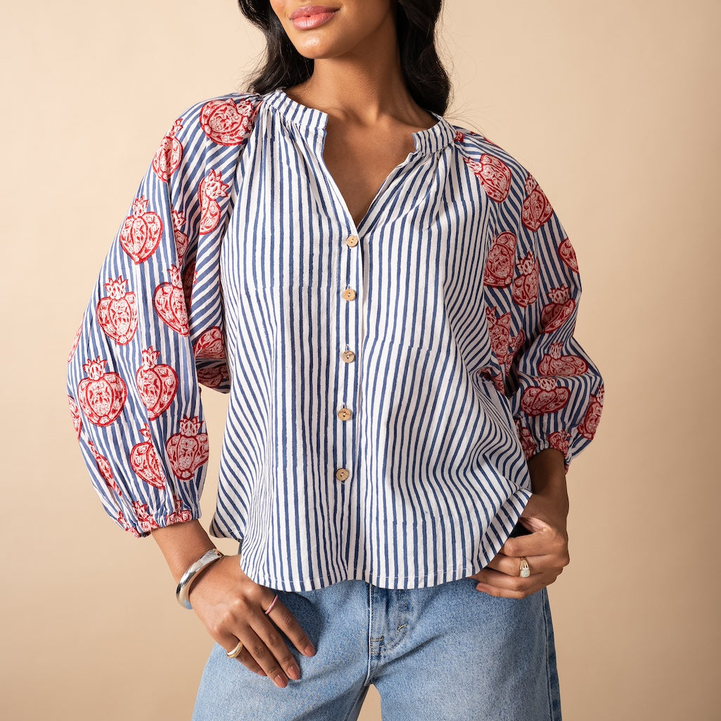 Pardesi Pomegranate Shirt