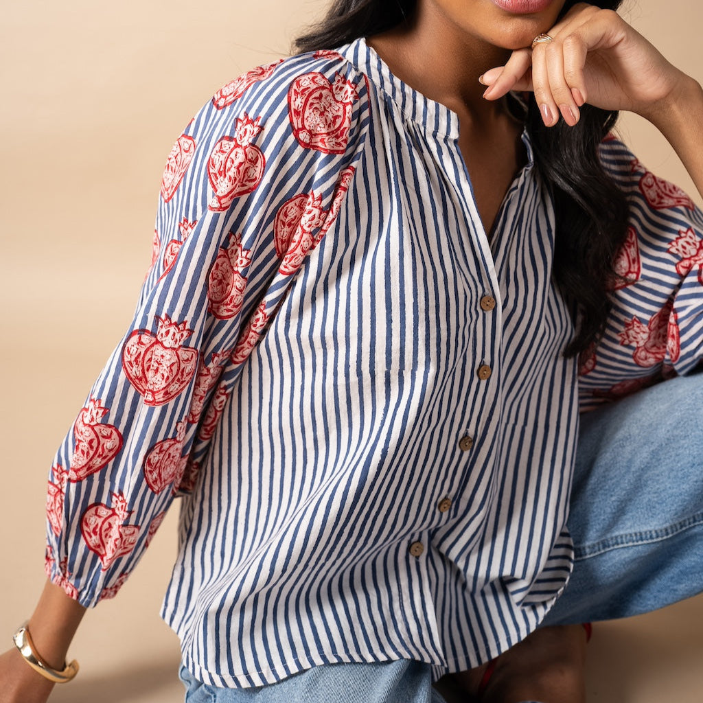Pardesi Pomegranate Shirt