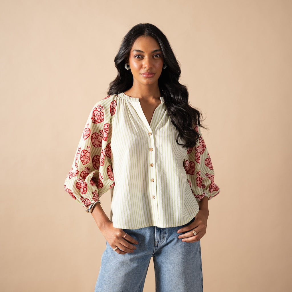 Pardesi Pomegranate Shirt