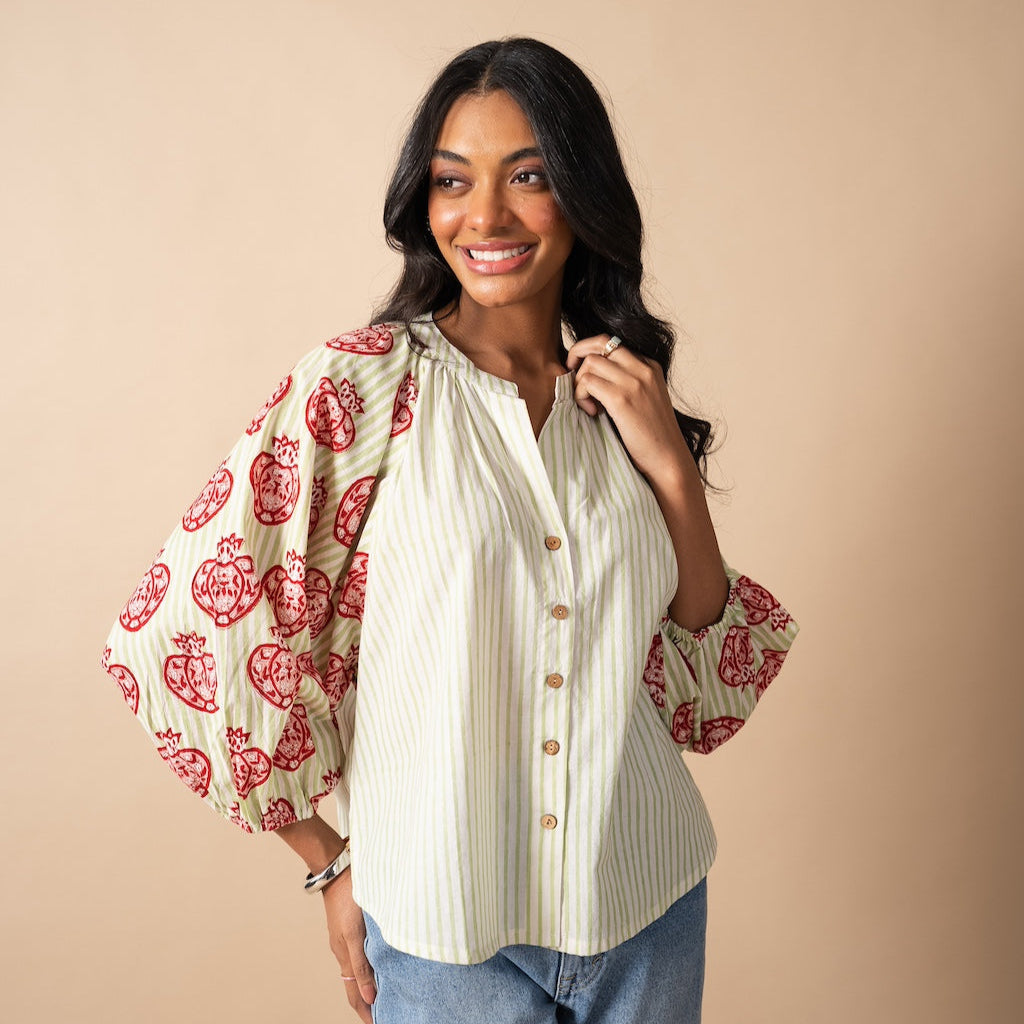 Pardesi Pomegranate Shirt