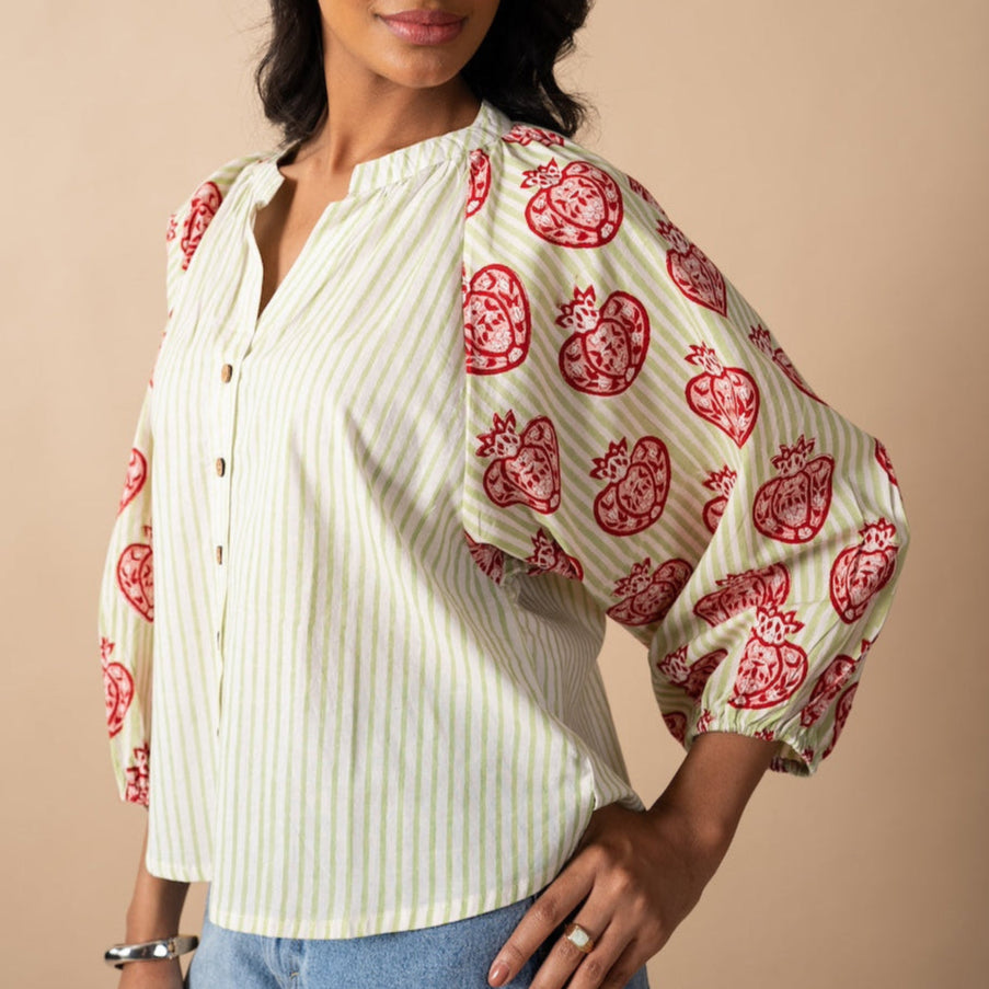 Pardesi Pomegranate Shirt