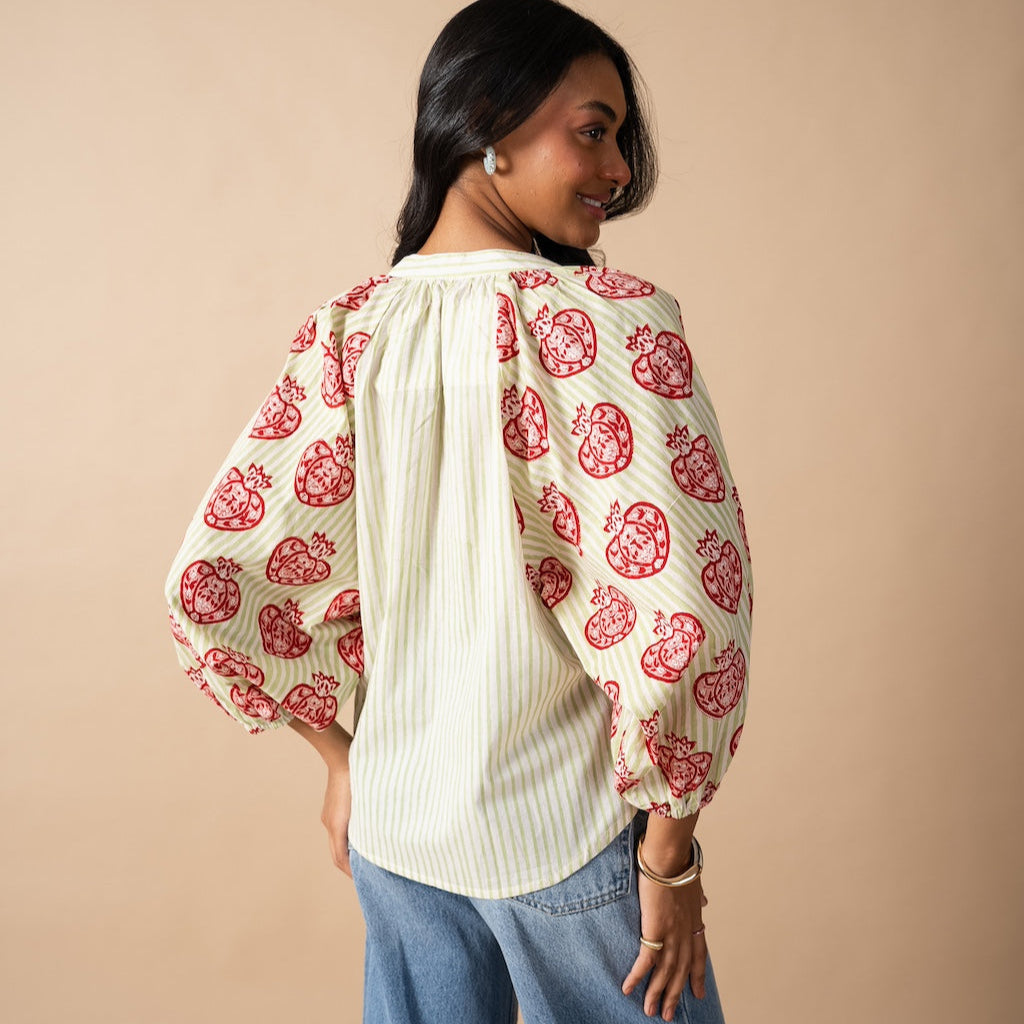Pardesi Pomegranate Shirt