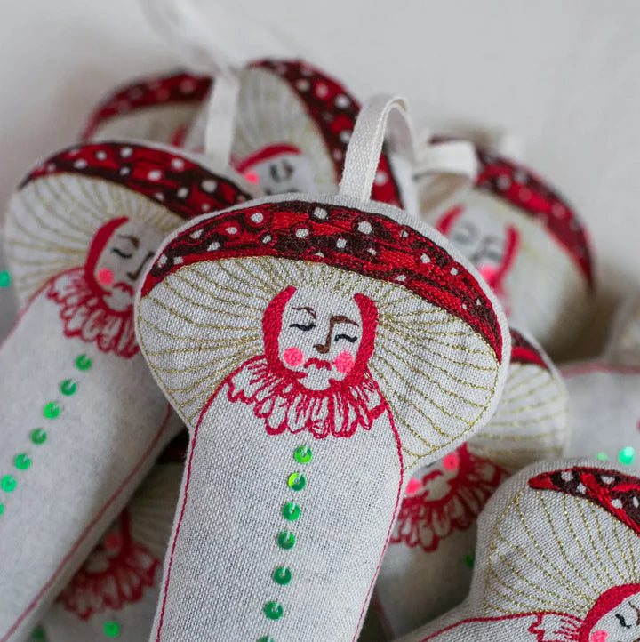 Skippy Cotton Embroidered Christmas Ornaments