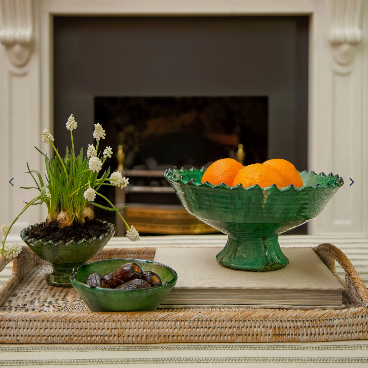 Tamegroute Green Pedestal Bowl