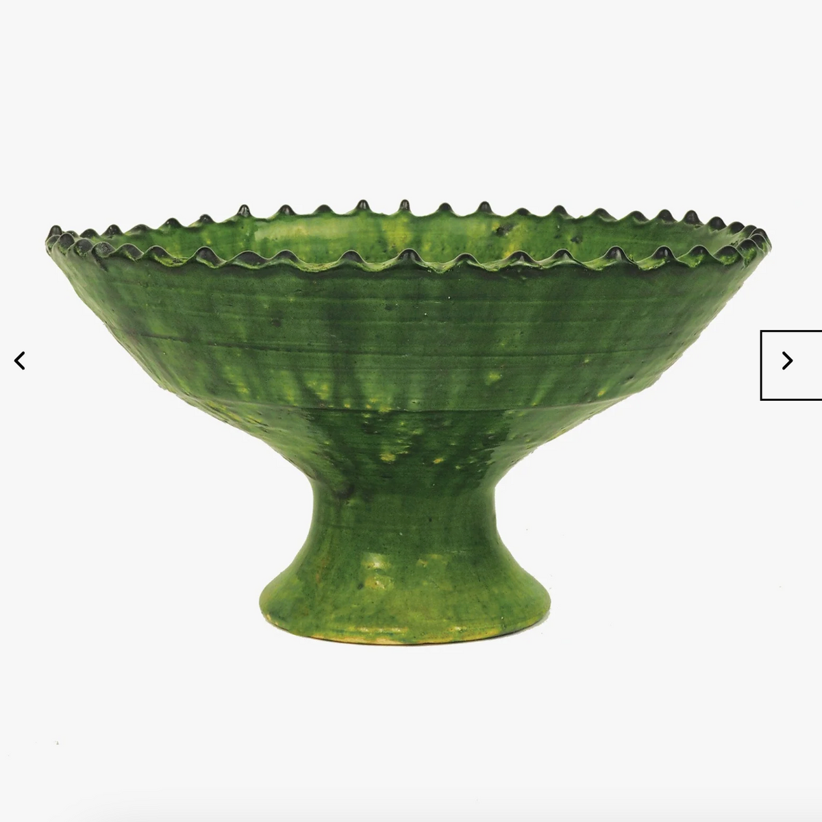 Tamegroute Green Pedestal Bowl