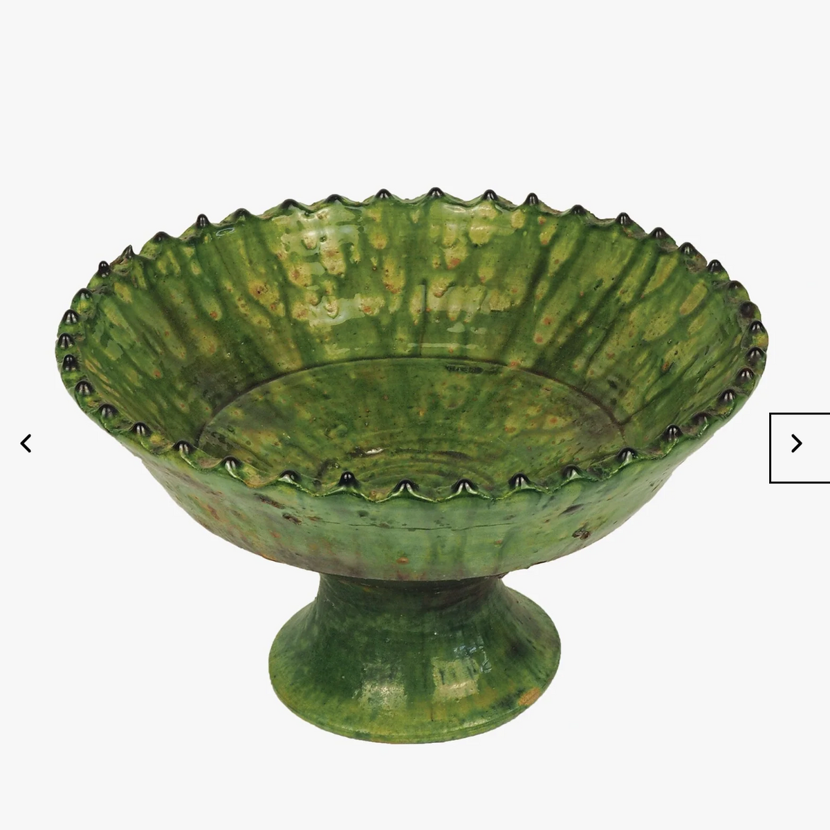 Tamegroute Green Pedestal Bowl