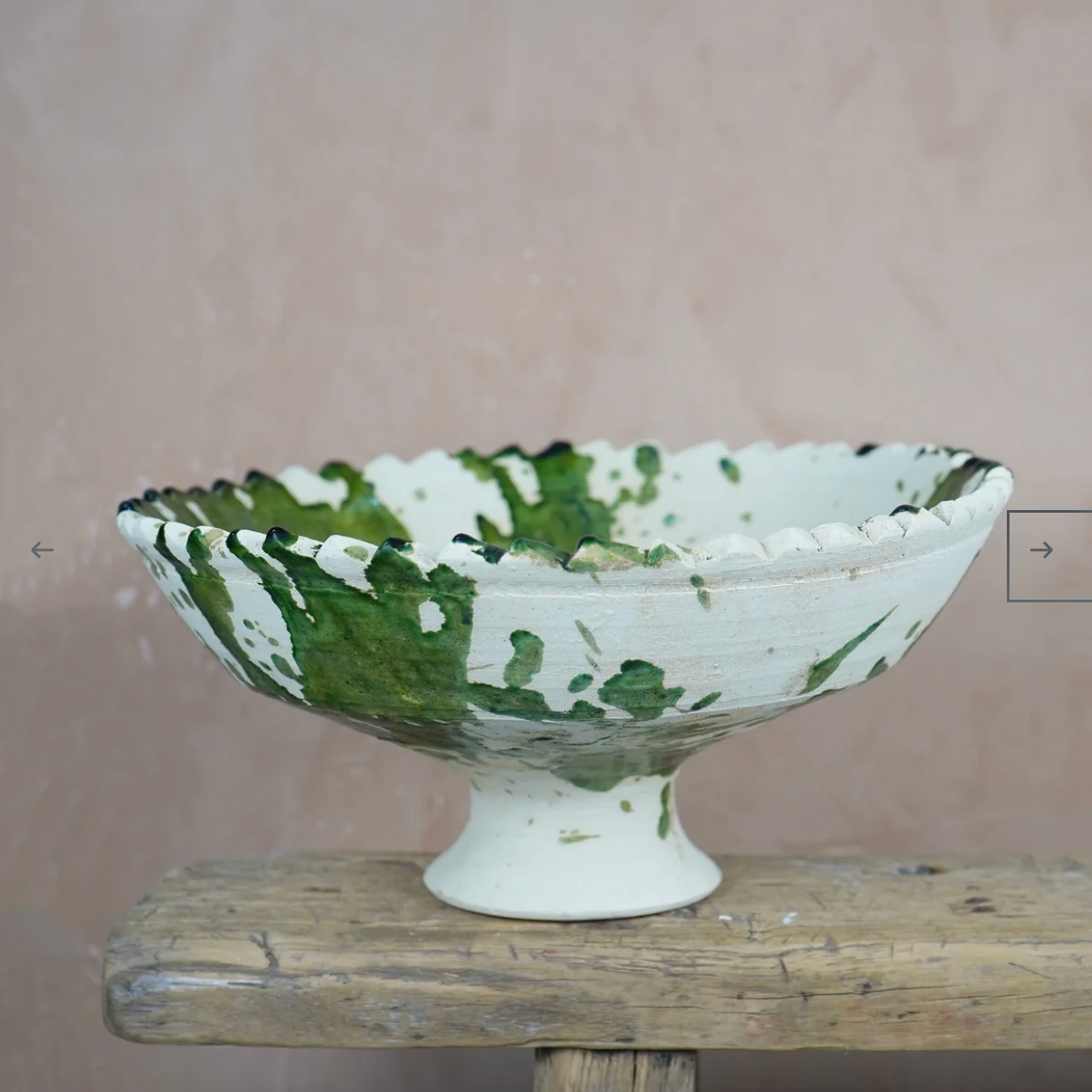 Tamegroute Splatter Pedestal Bowl