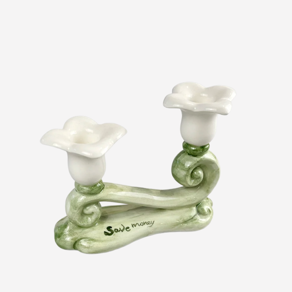 "Save Money" Candle Holder
