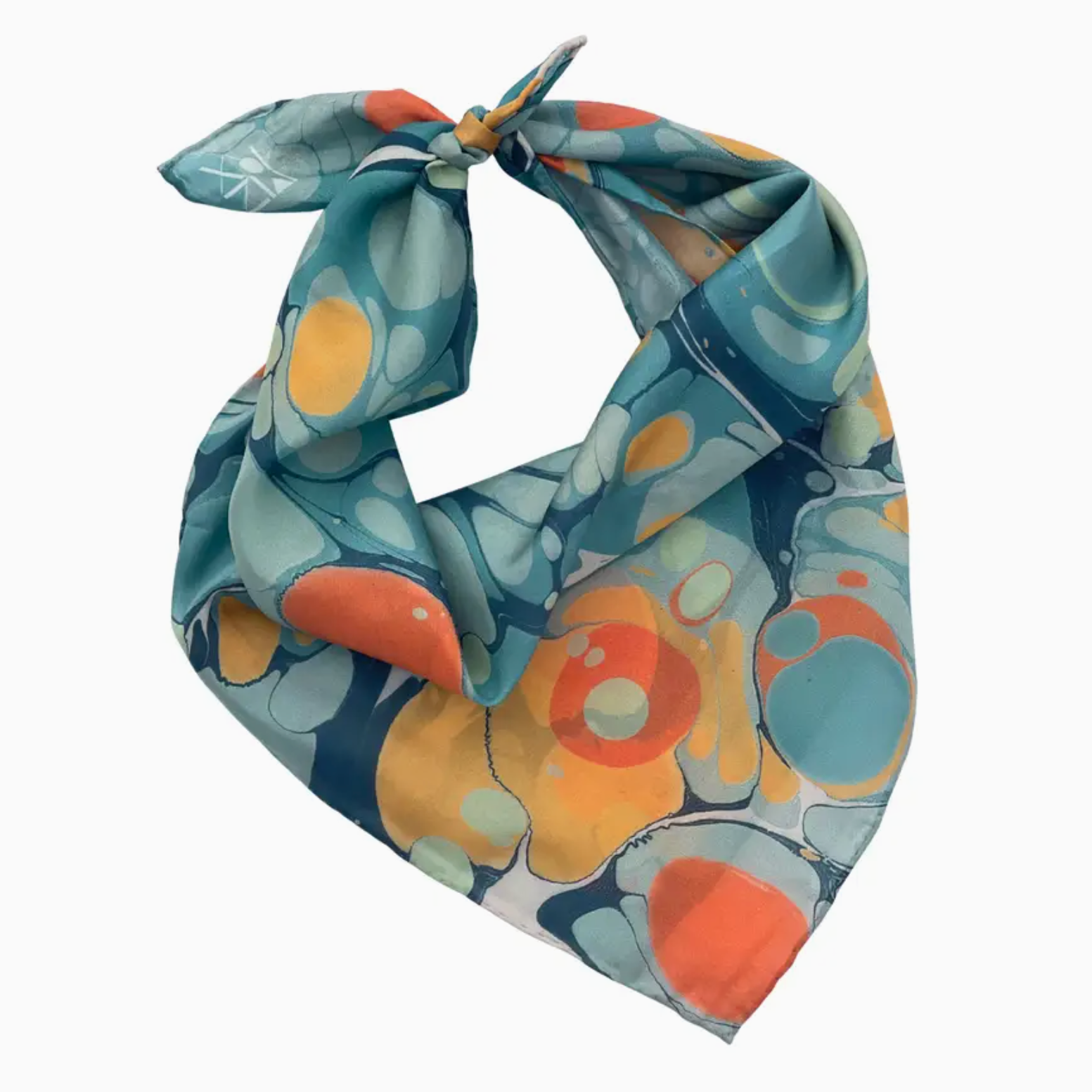 Silk Marbled Bandanas