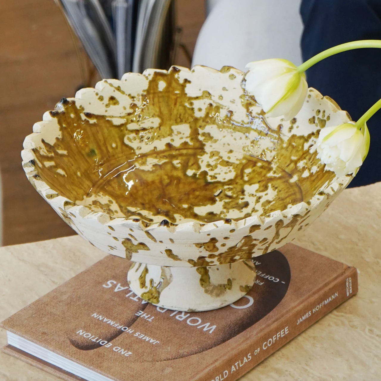 Tamegroute Splatter Pedestal Bowl