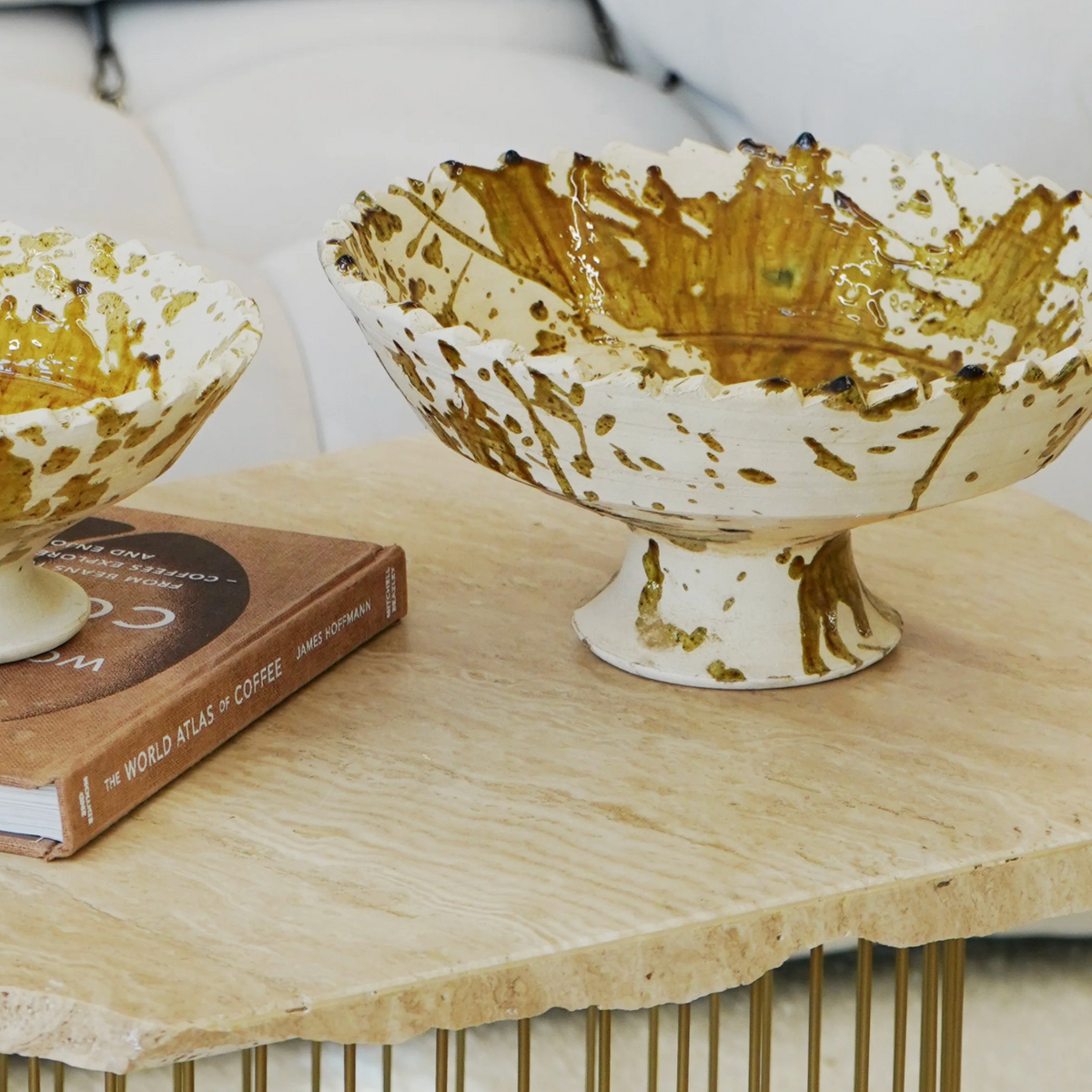 Tamegroute Splatter Pedestal Bowl