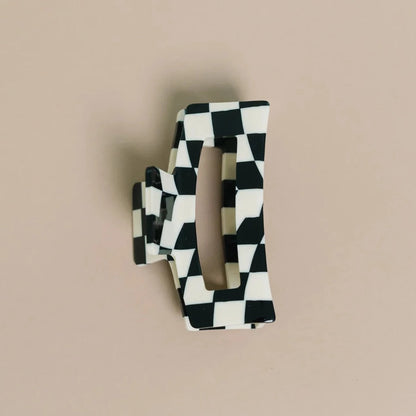 Black Checkered Hair Claw by Nat + Noor