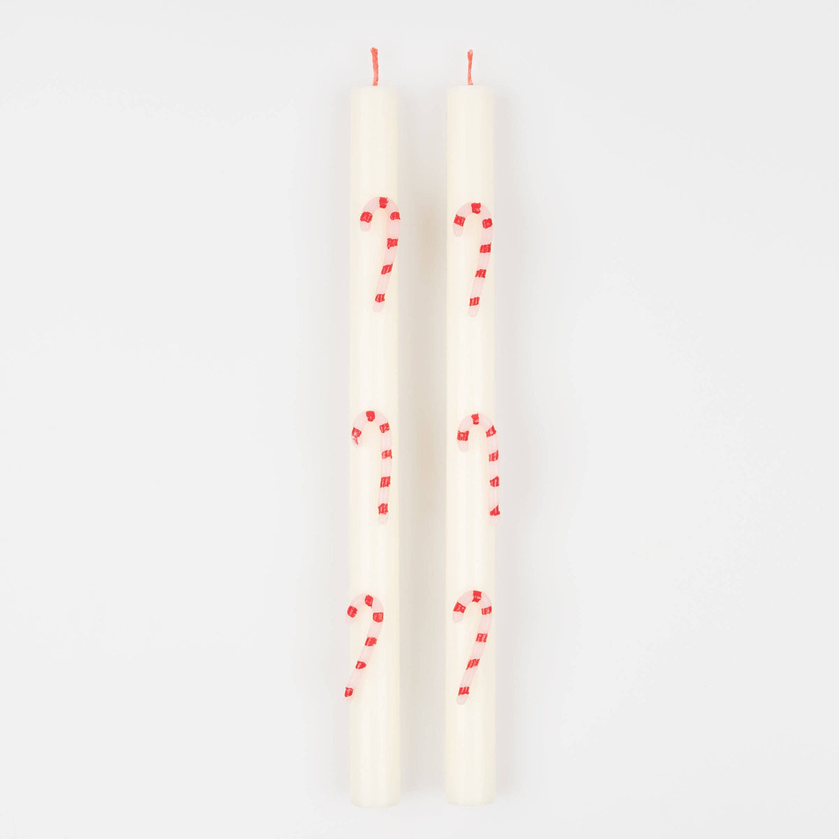 Candy Cane Taper Candles