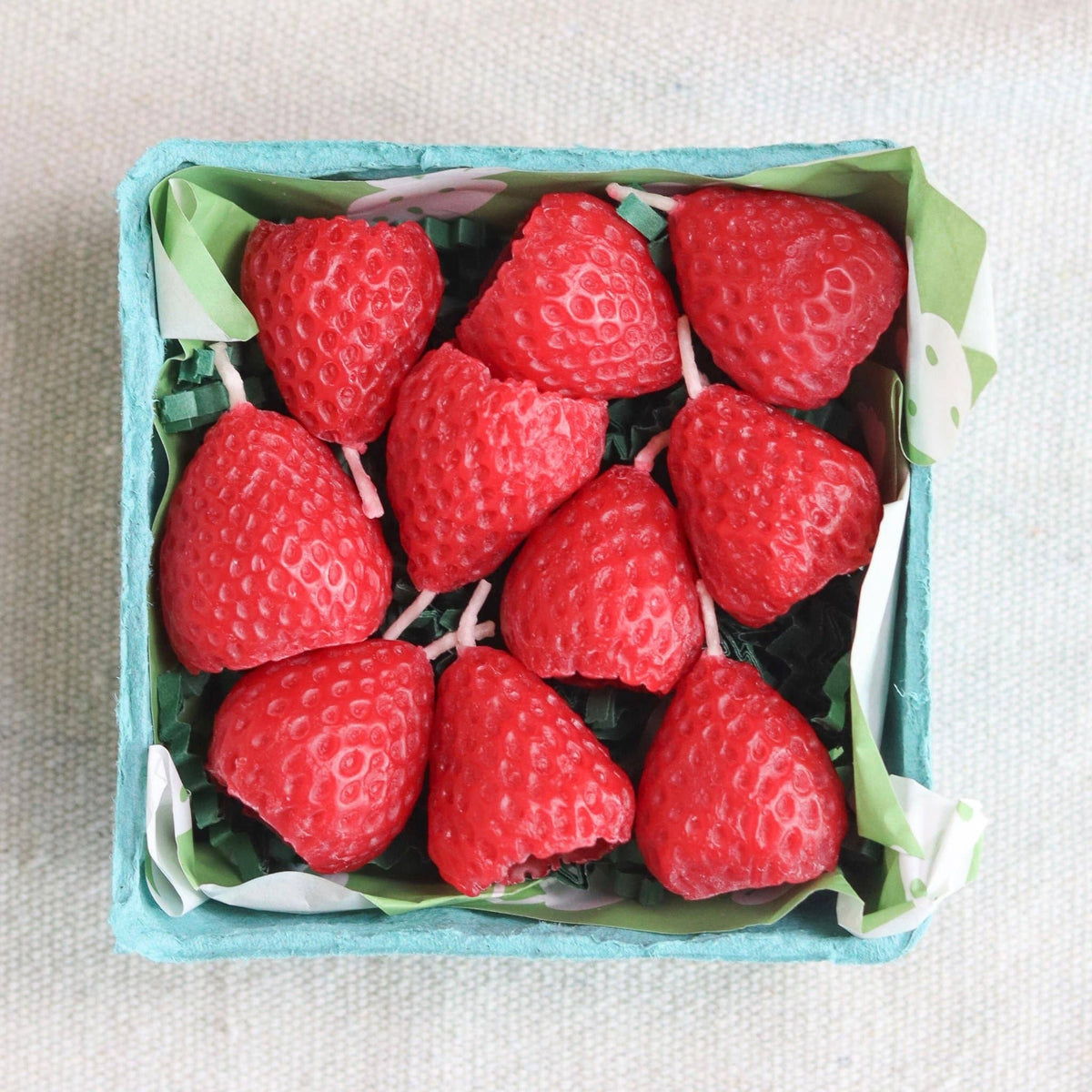 Strawberry Beeswax Birthday Candles