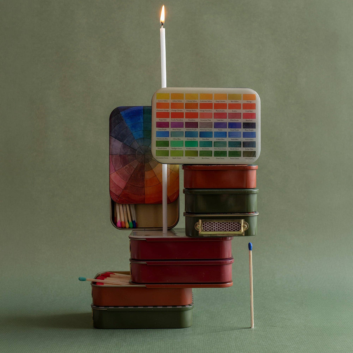 Matches in Tin - Geranium