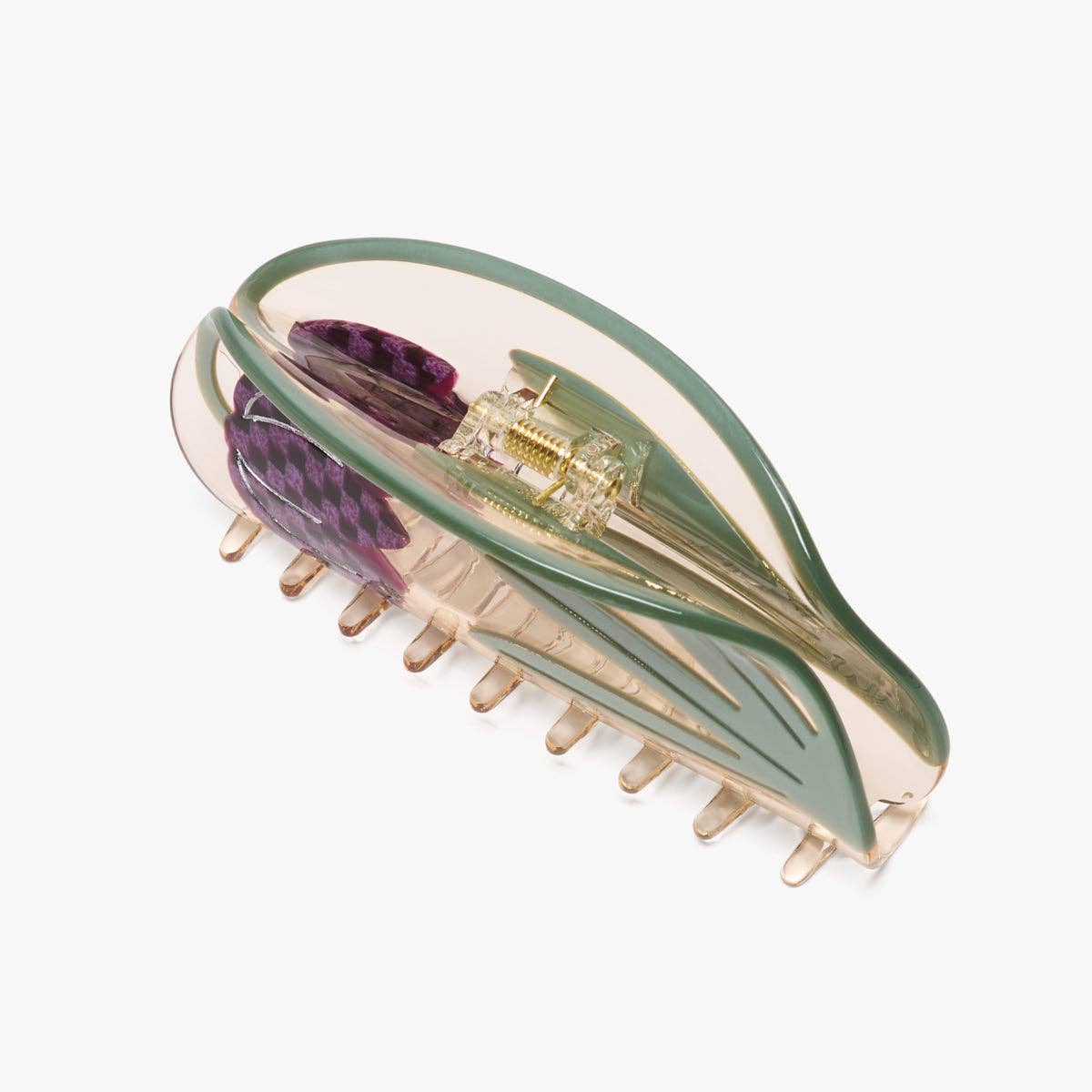 Fritillaria Tulip Checkered Flower Large Claw Clip