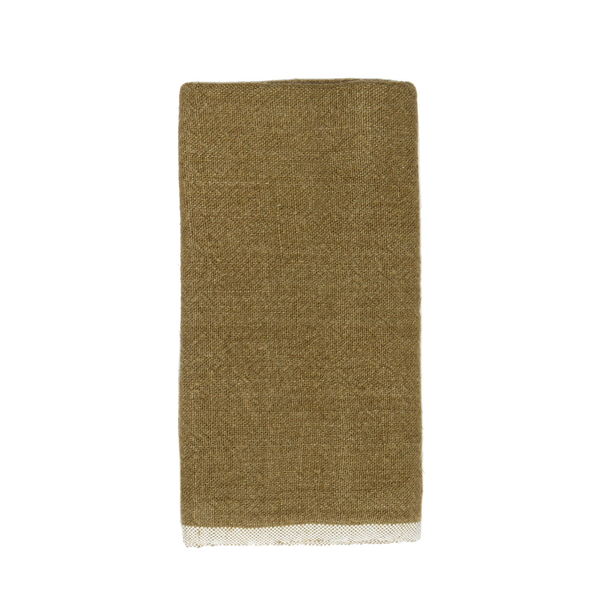 Chunky Linen Forest Green Towels - Set of 2