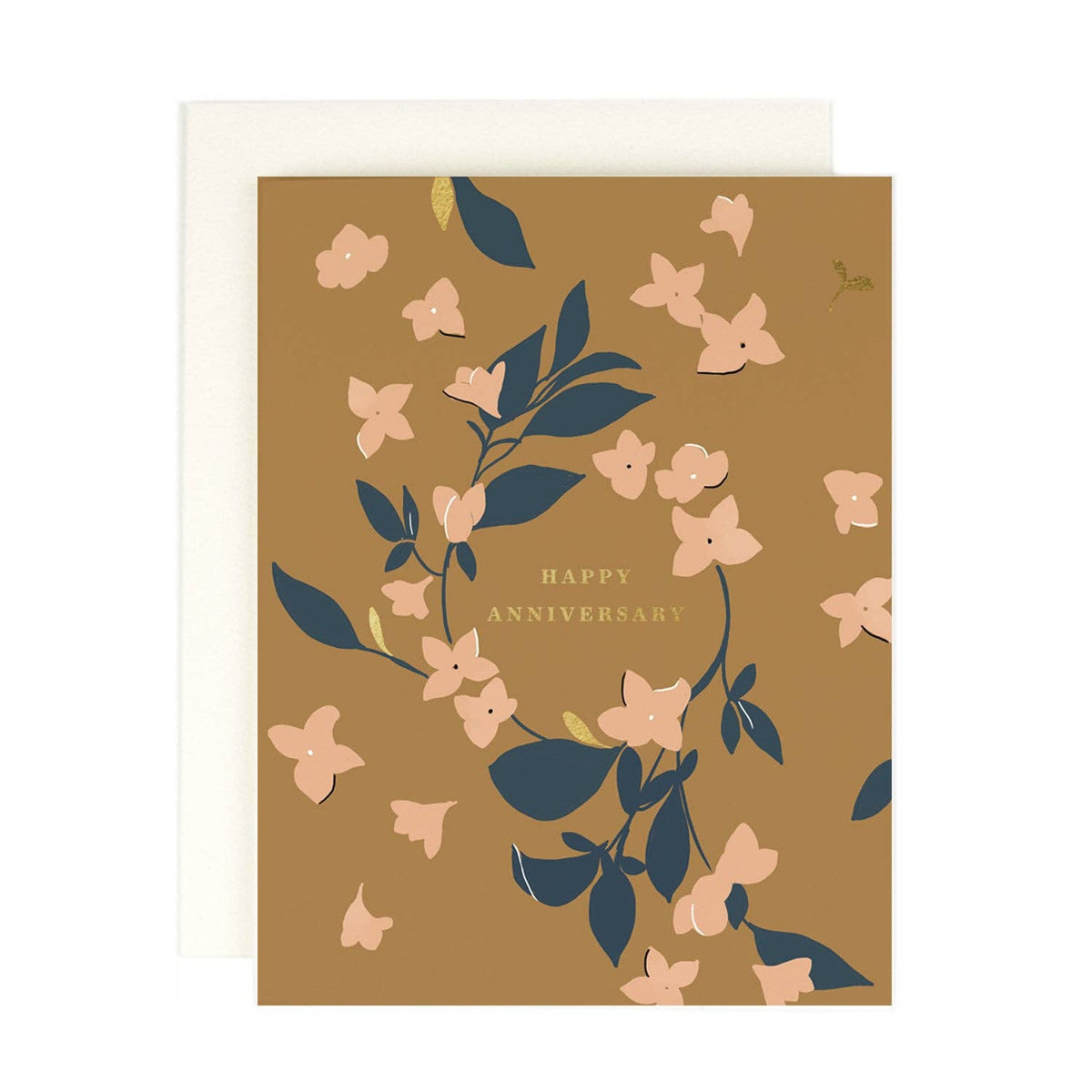 Happy Anniversary Gold Greeting Card