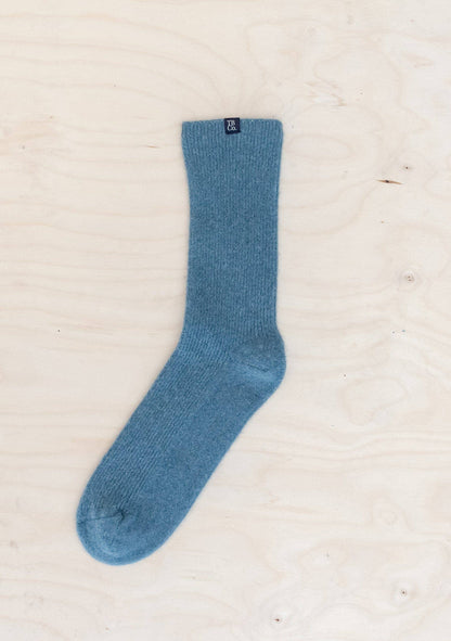 Cashmere & Merino Socks in Stone Blue