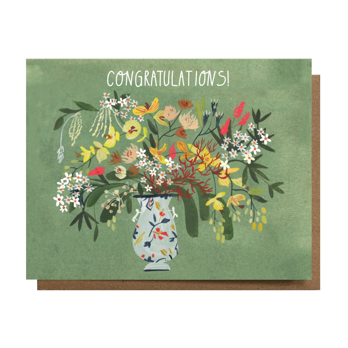Congratulations! Floral Greeting Card